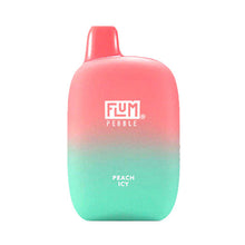 Peach Icy Flavored Flum Pebble 6000 Disposable Vape Device 6000 Puffs | evapekings.com - 1PC