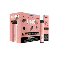 Disposable Vape Device Peaches Cream Uno Mas 1200 Puffs