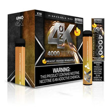 Disposable Vape Device Peachy Mango Pineapple Uno 4K 4000 Puffs