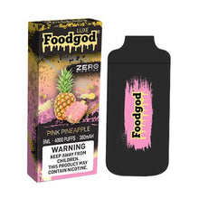 Pink Pineapple Flavored Foodgod Luxe ZERO 0% Disposable Vape Device 2400 Puffs 10PC | EvapeKings.com
