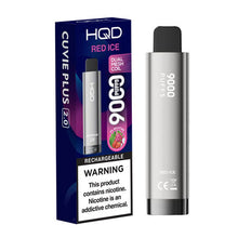 Red Ice Flavored HQD Cuvie Plus 2.0 Disposable Vape Device - 9000 Puffs | evapekings.com - 10PK