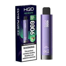 Red Mojito Flavored HQD Cuvie Plus 2.0 Disposable Vape Device - 9000 Puffs | evapekings.com - 5PK