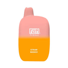 Straw Mango Flavored Flum Pebble 6000 Disposable Vape Device 6000 Puffs | evapekings.com - 1PC