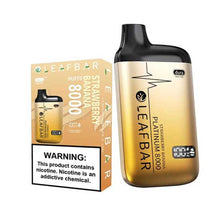 Strawberry Banana Flavored Leaf Bar Platinum Disposable Vape Device 8000 Puffs 1PC | eVapeKings.com