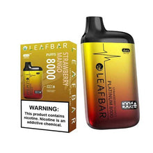 Strawberry Mango Flavored Leaf Bar Platinum Disposable Vape Device 8000 Puffs 5PK | eVapeKings.com