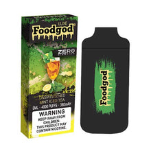 Unsweetened Mint Ice Tea Flavored Foodgod Luxe ZERO 0% Disposable Vape Device 2400 Puffs 10PC | EvapeKings.com