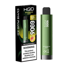 Watermelon Nana Flavored HQD Cuvie Plus 2.0 Disposable Vape Device - 9000 Puffs | evapekings.com - 6PK