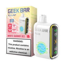 White Gummy Ice Flavored Geek bar Pulse Disposable Vape Device - 15000 Puffs | evapekings.com - 1PC
