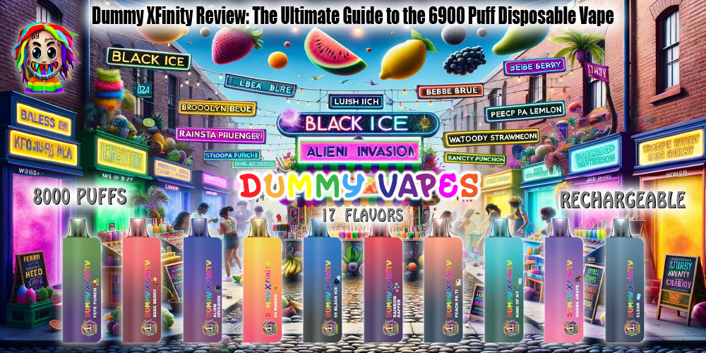 Dummy XFinity Review: The Ultimate Guide to the 6900 Puff Disposable V - eVape-Kings Dummy XFinity Review: The Ultimate Guide to the 6900 Puff Disposable V - eVape-Kings