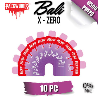 Bali X Packwoods 0% Nic Disposable Vape Device [6500 Puffs] - 10PC