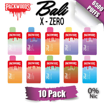Bali X Packwoods 0% Nic Disposable Vape Device [6500 Puffs] - 10PK