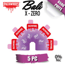Bali X Packwoods 0% Nic Disposable Vape Device [6500 Puffs] - 5PC