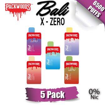Bali X Packwoods 0% Nic Disposable Vape Device [6500 Puffs] - 5PK