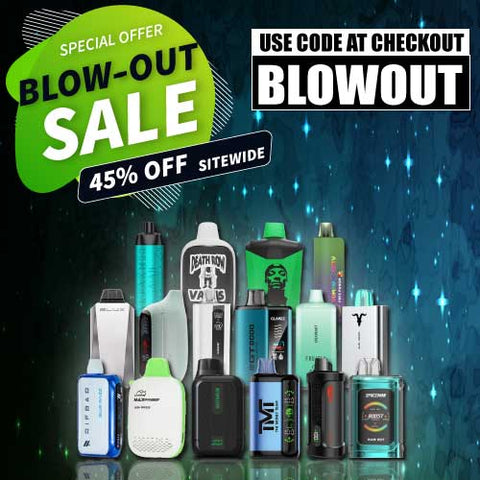 sitewide 45% off blowout sale on all disposable vapes