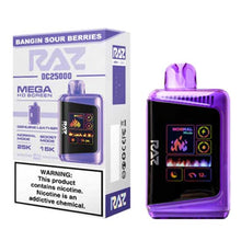 Bangin Sour Berries Flavored Raz DC25000 Disposable Vape Device - 25K Puffs - 10PC | Evape Kings