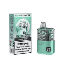 Black Mint Flavored Spaceman 10K Pro Disposable Vape Device 10PC |  Evape Kings