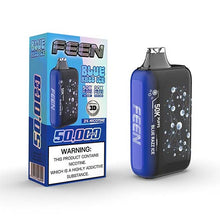 Blue Razz Ice Flavored FEEN 20mg Disposable Vape Device - 50k Puffs  | eVape Kings