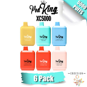 EB Design Pod King XC5000 Disposable Vape [5000 Puffs] - 6PK