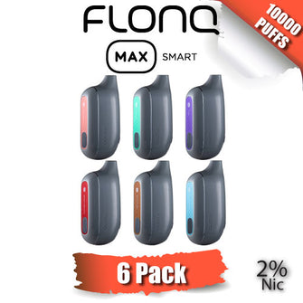 FLONQ Max Smart 2% Nicotine Disposable Vape Device [10000 PUFFS] - 6PK