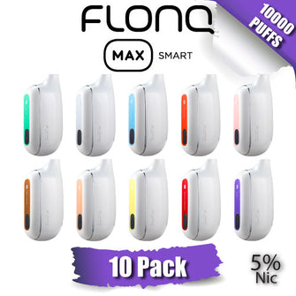 FLONQ Max Smart 5% Nicotine Disposable Vape Device [10000 PUFFS] - 10PK