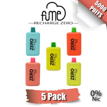 Fume RECHARGE ZERO 0% Disposable Vape Device [5000 Puffs] – 5PK