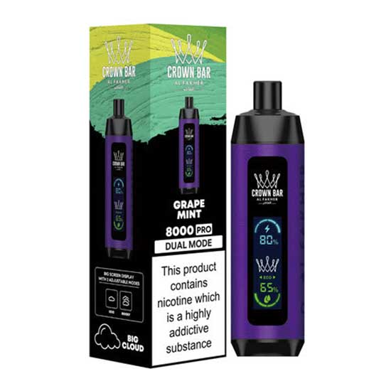 elf bar vape uk Al Fakher Crown Bar 8000 Lemon Mint Disposable Vape main image 1