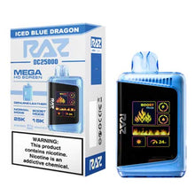 Iced Blue Dragon Flavored Raz DC25000 Disposable Vape Device - 25K Puffs| eVape Kings