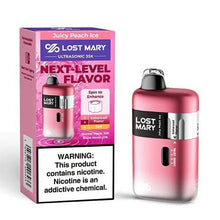 Juicy Peach Ice Flavored Lost Mary Ultrasonic Disposable Vape Device - 35k Puffs  | eVape Kings