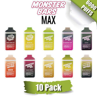 Monster Bars MAX Disposable Vape Device [6000 Puffs] - 10PK