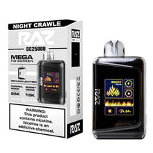 Night Crawler Flavored Raz DC25000 Disposable Vape Device - 25K Puffs| eVape Kings