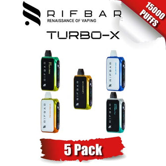 Rifbar Turbo-X Disposable Vape Device [15000 PUFFS] - 5Pk