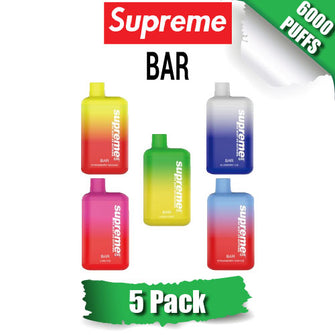 Supreme BAR 5% Disposable Vape Device [6000 Puffs] - 5PK