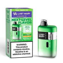 Sour Apple Ice Flavored Lost Mary Ultrasonic Disposable Vape Device - 35k Puffs  | eVape Kings