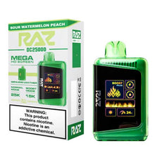 Sour Watermelon Peach Flavored Raz DC25000 Disposable Vape Device - 25K Puffs| eVape Kings