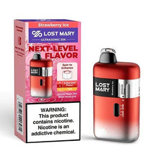 Strawberry Ice Flavored Lost Mary Ultrasonic Disposable Vape Device - 35k Puffs  | eVape Kings