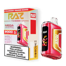 Strawberry Orange Mango Flavored Raz TN9000 Disposable Vape Device - 9000K Puffs 10PC | evapekings.com