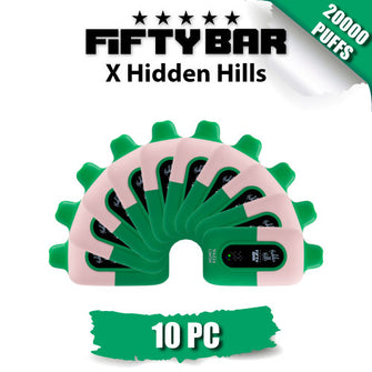 Fifty Bar X Hidden Hills Disposable Vape Device [20000 Puffs] - 10PC