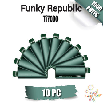Funky Republic Ti7000 by EB Design Disposable Vape Device [7000 Puffs] - 10PC