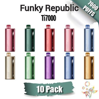Funky Republic Ti7000 by EB Design Disposable Vape Device [7000 Puffs] - 10PK