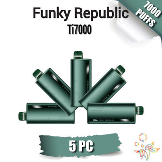 Funky Republic Ti7000 by EB Design Disposable Vape Device [7000 Puffs] - 5PC