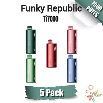 Funky Republic Ti7000 by EB Design Disposable Vape Device [7000 Puffs] - 5PK