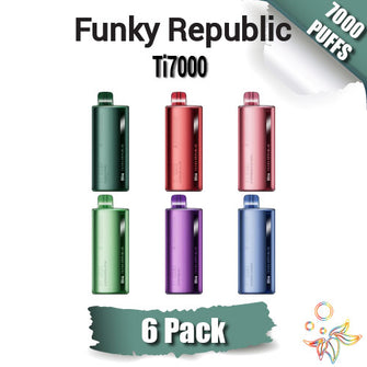 Funky Republic Ti7000 by EB Design Disposable Vape Device [7000 Puffs] - 6PK