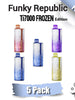 Funky Republic Ti7000 Frozen Edition Disposable Vape Device [7000 Puffs] - 5PK