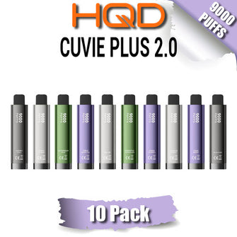 HQD Cuvie Plus 2.0 Disposable Vape Device | 9000 Puffs - 10PK
