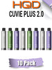 HQD Cuvie Plus 2.0 Disposable Vape Device | 9000 Puffs - 10PK