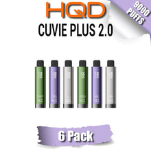 HQD Cuvie Plus 2.0 Disposable Vape Device | 9000 Puffs - 6PK