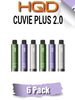 HQD Cuvie Plus 2.0 Disposable Vape Device | 9000 Puffs - 6PK