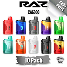 Raz CA6000 Zero 0% Nicotine Disposable Vape [6000 Puffs] – 10PK