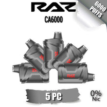 Raz CA6000 Zero 0% Nicotine Disposable Vape [6000 Puffs] - 5PC