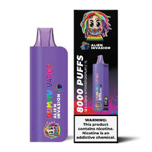 Alien Invasion Flavored Dummy Vapes 1% Disposable Vape Device - 8000 Puffs | evapekings.com - 1PC